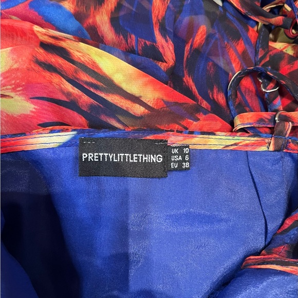 PrettyLittleThing Floral Print Tropical Vacation Mini Dress - Picture 5 of 6